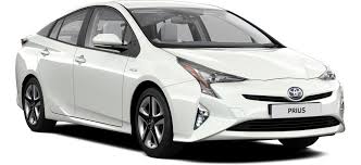 Motoring trend 4 - Toyota Hybrid Prius white side view
