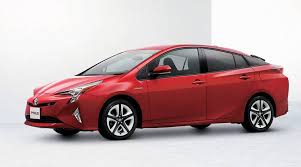 Electric car 3 Red side view of a Toyota Prius