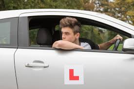 A young driver 4 Reversing with a L plate on the car