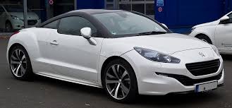 Peugeot RCZ 2 2010 Side view of white and black topped version